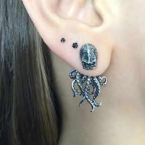 Gothic Octopus Earrings