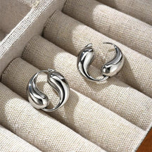 Chunky Hoop Earrings - zuzumia