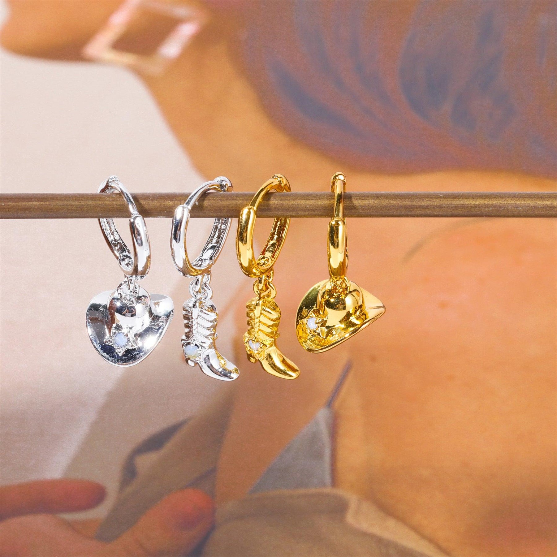 Cowboy Hoop Earrings - zuzumia