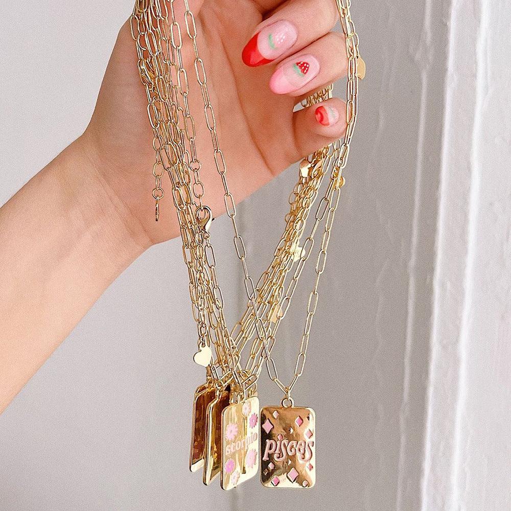 Candy Zodiac Sign Necklace - zuzumia