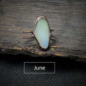 Raw Gem Birthstone Ring - zuzumia