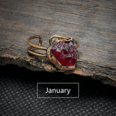 Raw Gem Birthstone Ring - zuzumia