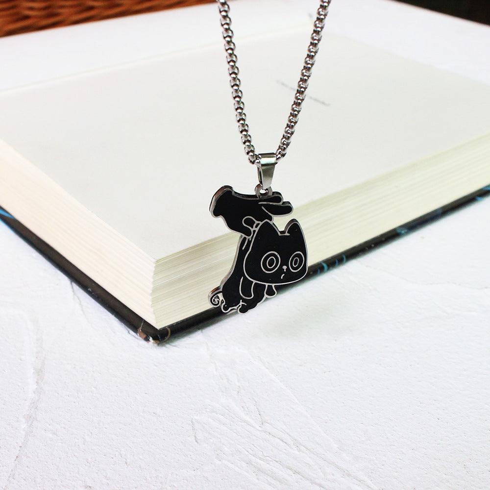 Funny Black Cat Necklace - zuzumia