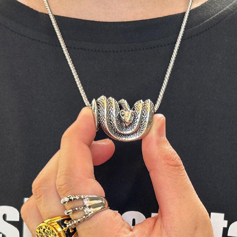 Vintage Snake Pendant Necklace - zuzumia