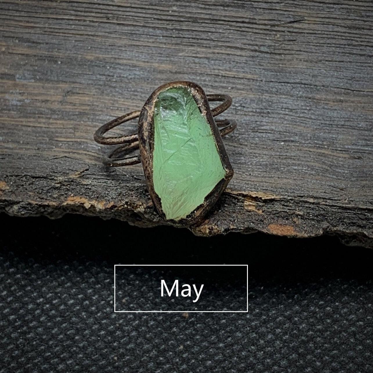 Raw Gem Birthstone Ring - zuzumia