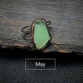 Raw Gem Birthstone Ring - zuzumia