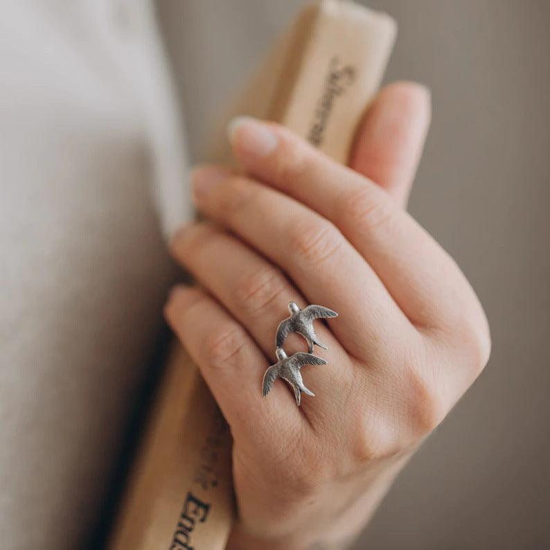 Unique Seagulls Ring - zuzumia