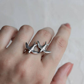 Unique Seagulls Ring - zuzumia