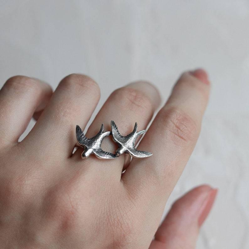 Unique Seagulls Ring - zuzumia