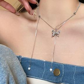 Long Tassel Butterfly Necklace - zuzumia
