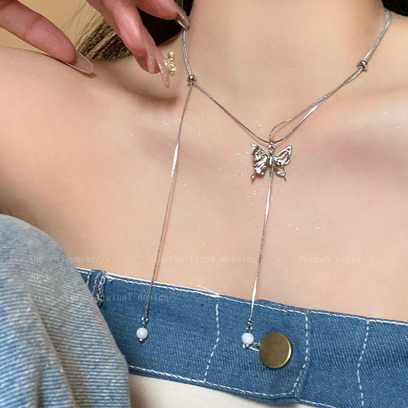 Long Tassel Butterfly Necklace - zuzumia