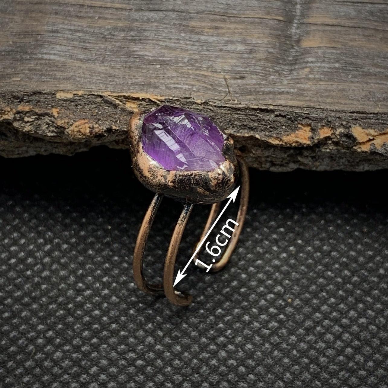 Raw Gem Birthstone Ring - zuzumia