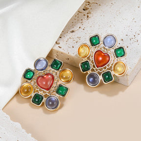 Love Heart Exaggerate Earrings - zuzumia