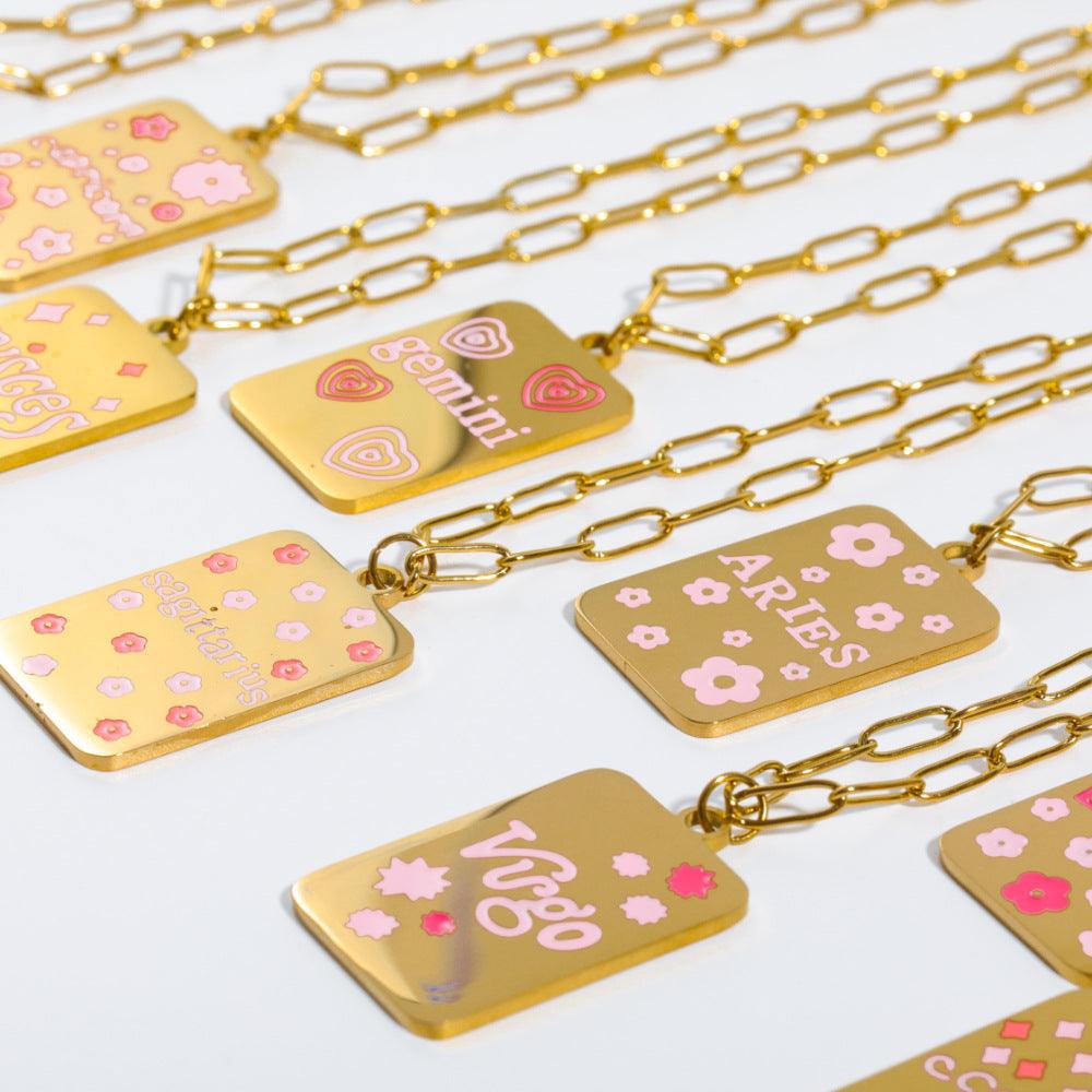 Candy Zodiac Sign Necklace - zuzumia