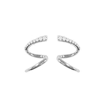 Diamond Wave Earrings Stud