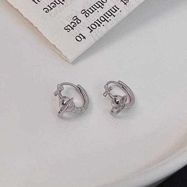 Cross Tiny Planet Earrings - zuzumia