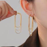 Snake Bone Chain Tassel Earrings