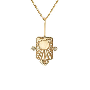 18K Gold Tarot Card Necklace - zuzumia