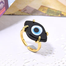 ‘God Bless You’ Evil Eye Ring - zuzumia