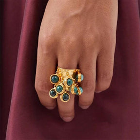 Vintage Malachite Shaker Ring - zuzumia