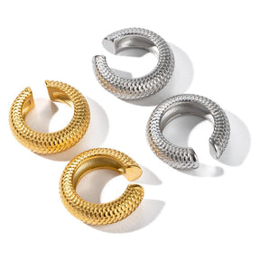 Snake Hoop Earrings Cuffs - zuzumia