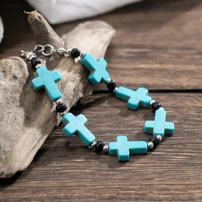 Cross Turquoise Jewelry Set - zuzumia