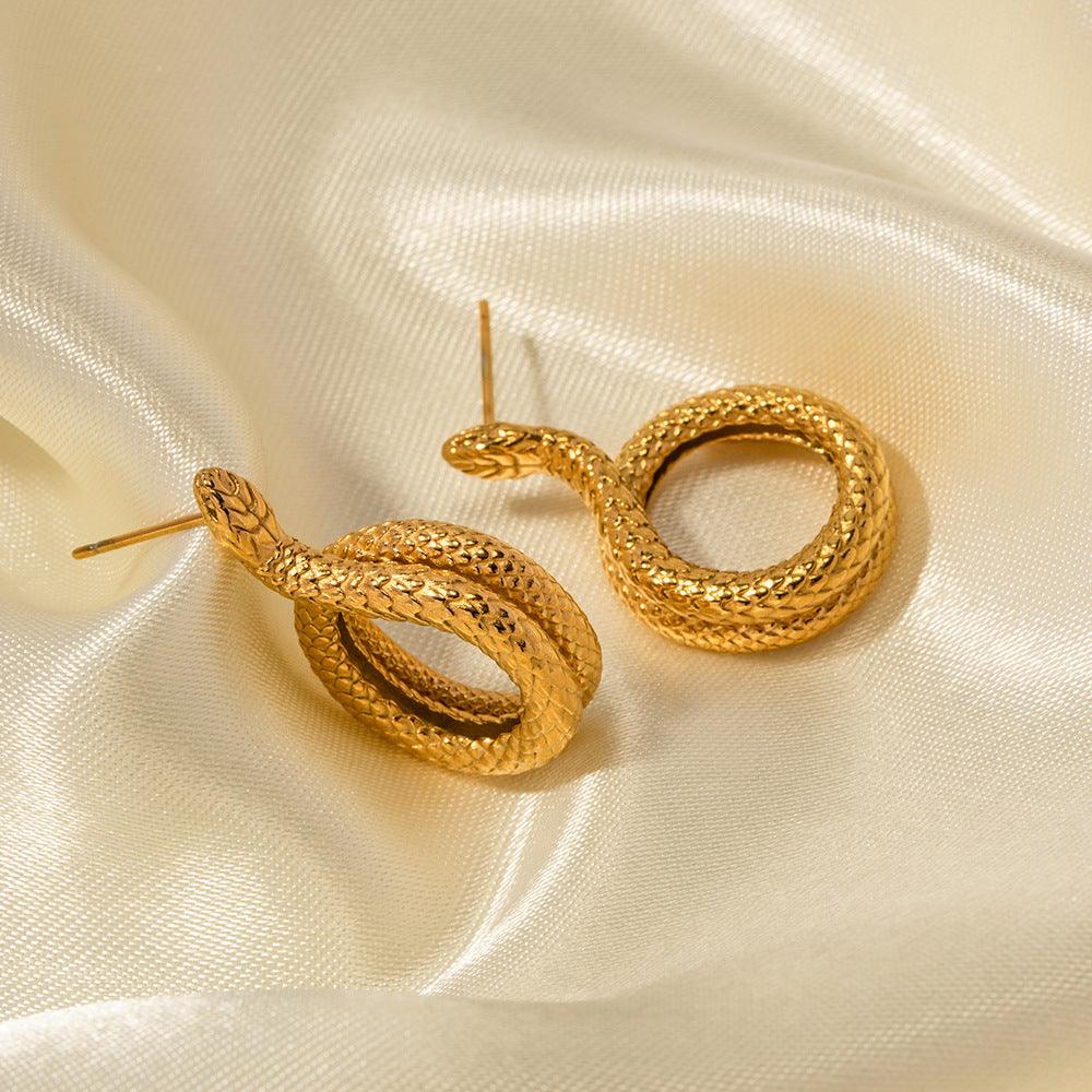 Snake Hoop Earrings Cuffs - zuzumia