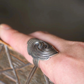 Fingerprint Irregular Ring - zuzumia
