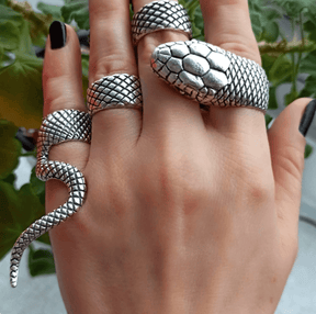 Punk Snake Ring Set