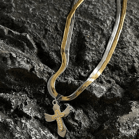 Wings of Redemption Cross Necklace