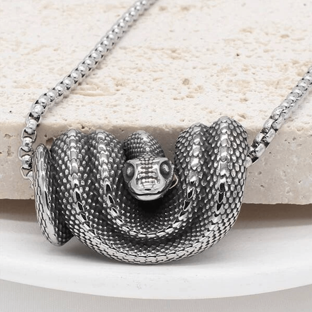 Vintage Snake Pendant Necklace