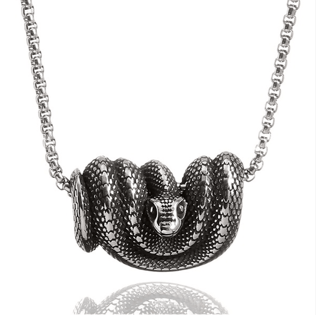 Vintage Snake Pendant Necklace - zuzumia