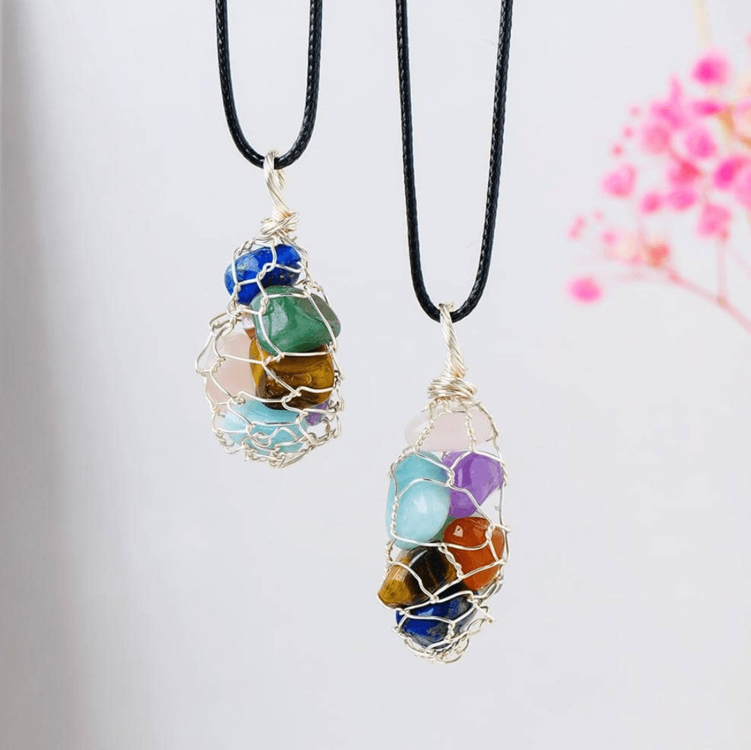 7-Chakra Healing Stone Necklace - zuzumia