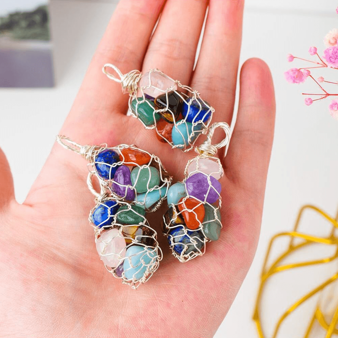 7-Chakra Healing Stone Necklace - zuzumia