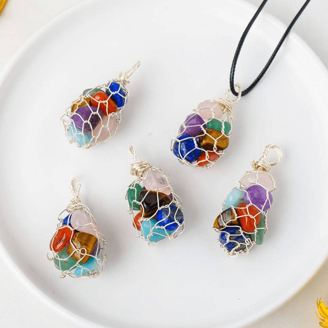 7-Chakra Healing Stone Necklace - zuzumia