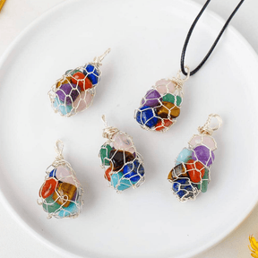7-Chakra Healing Stone Necklace - zuzumia