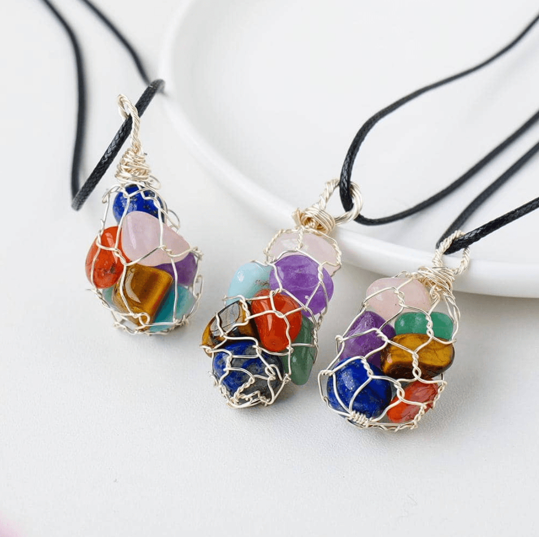 7-Chakra Healing Stone Necklace - zuzumia