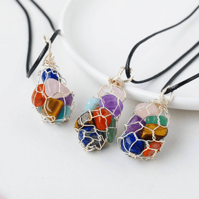 7-Chakra Healing Stone Necklace - zuzumia