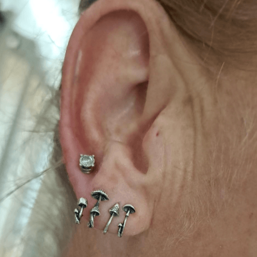Mushroom Earring Studs