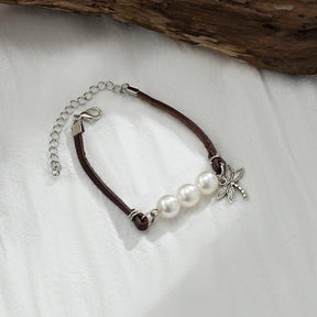Boho Dragonfly Leather Jewelry Set - zuzumia