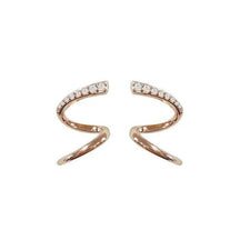 Diamond Wave Earrings Stud