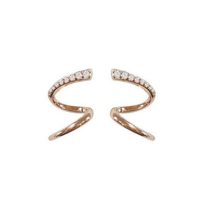 Diamond Wave Earrings Stud - zuzumia