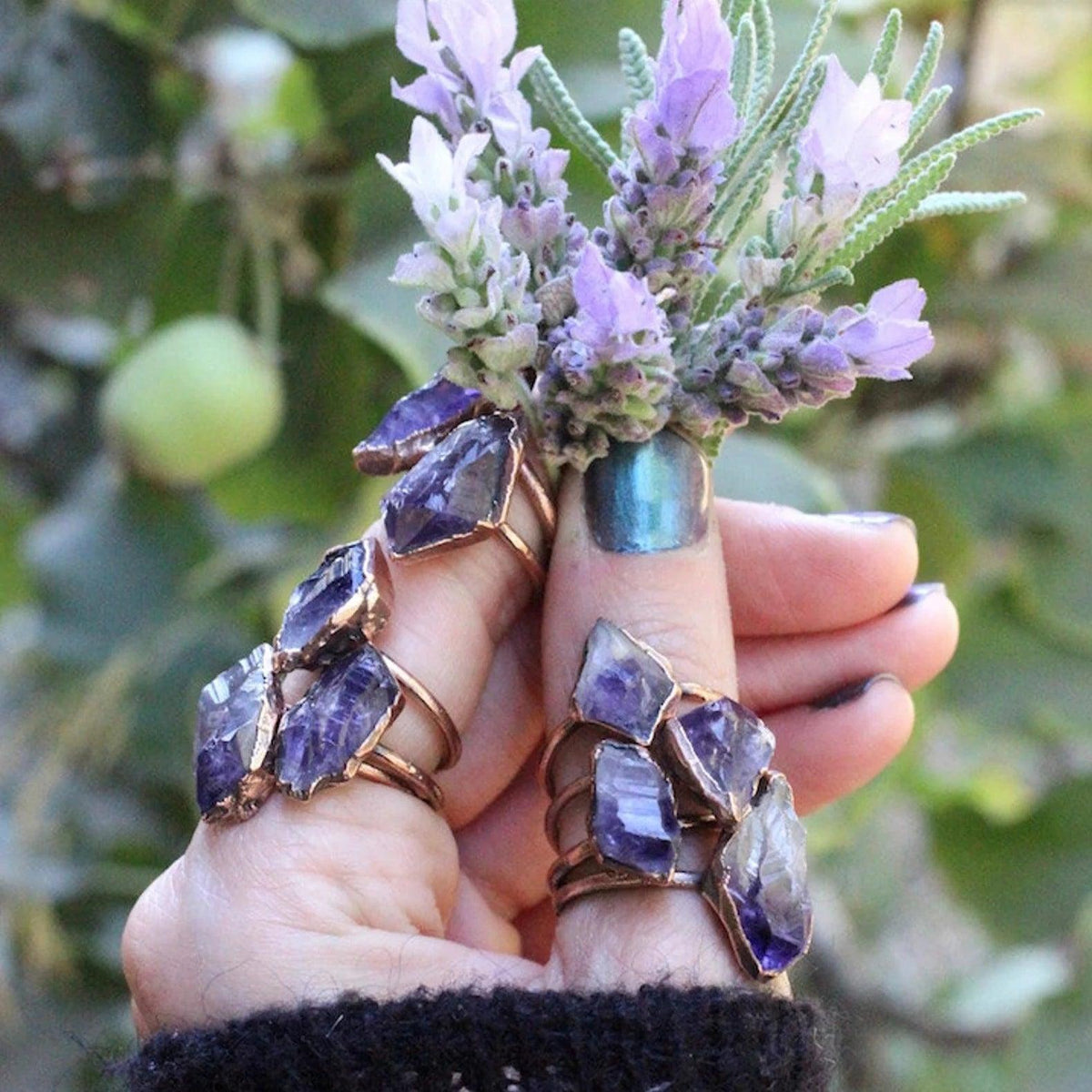 Raw Gem Birthstone Ring - zuzumia