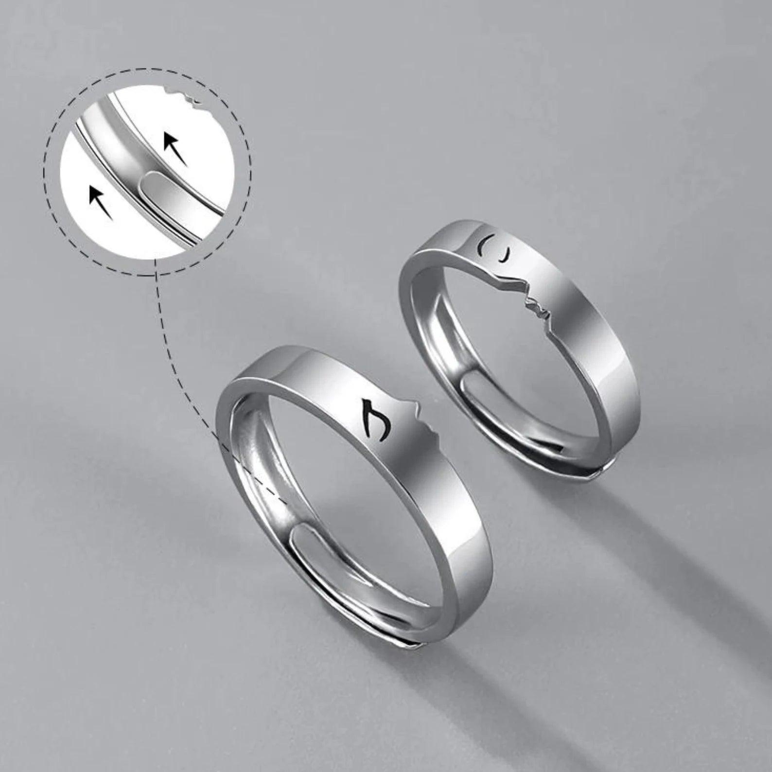 Kiss Me Cute Matching Rings - zuzumia