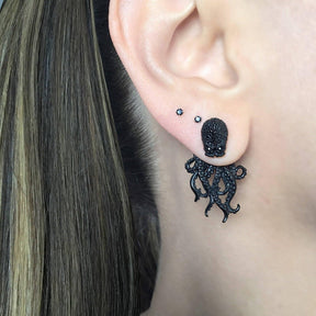 Gothic Octopus Earrings