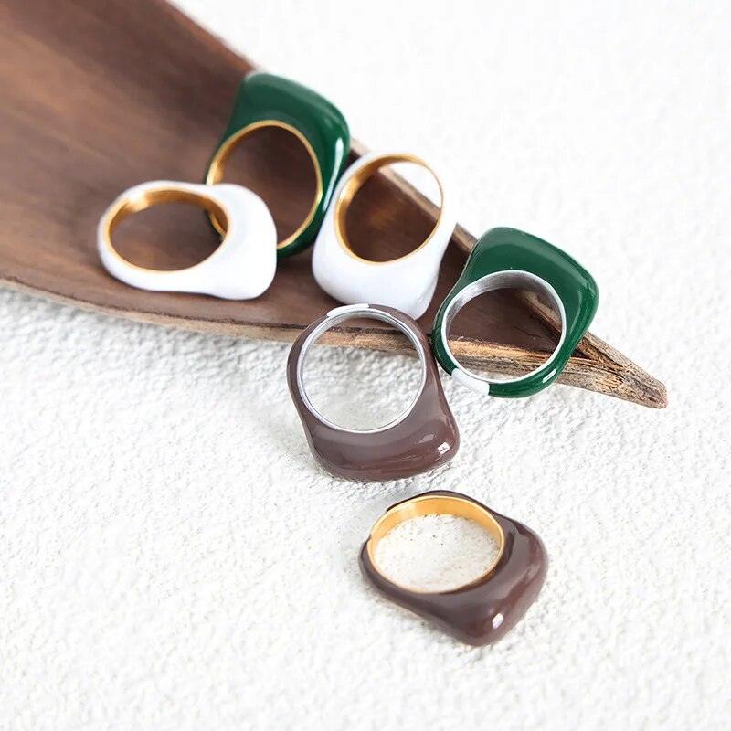 Retro Enamel Ring - zuzumia