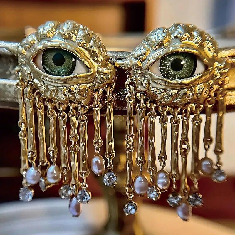 'I Am Watching You' Evil Eye Earrings - zuzumia