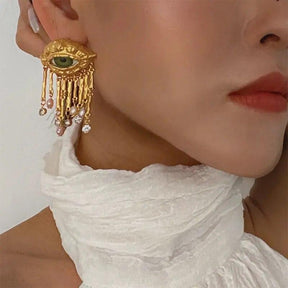 'I Am Watching You' Evil Eye Earrings - zuzumia