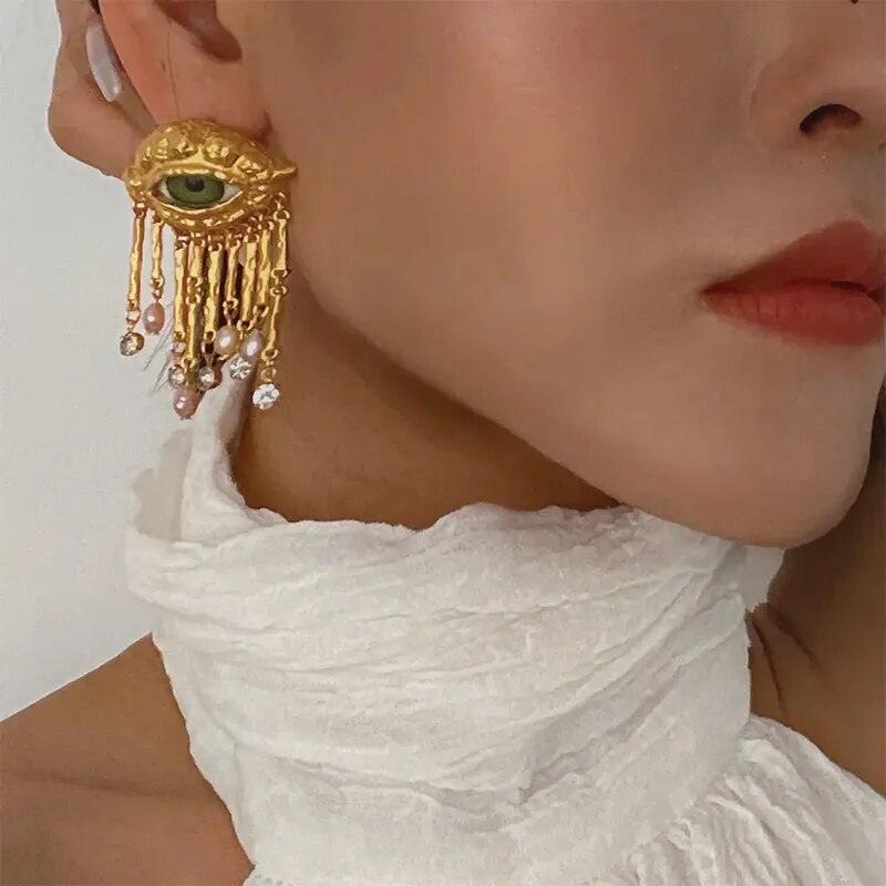 'I Am Watching You' Evil Eye Earrings - zuzumia