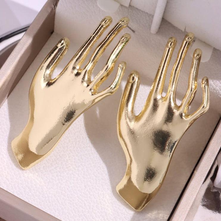 Creative Hand Stud Earrings - zuzumia